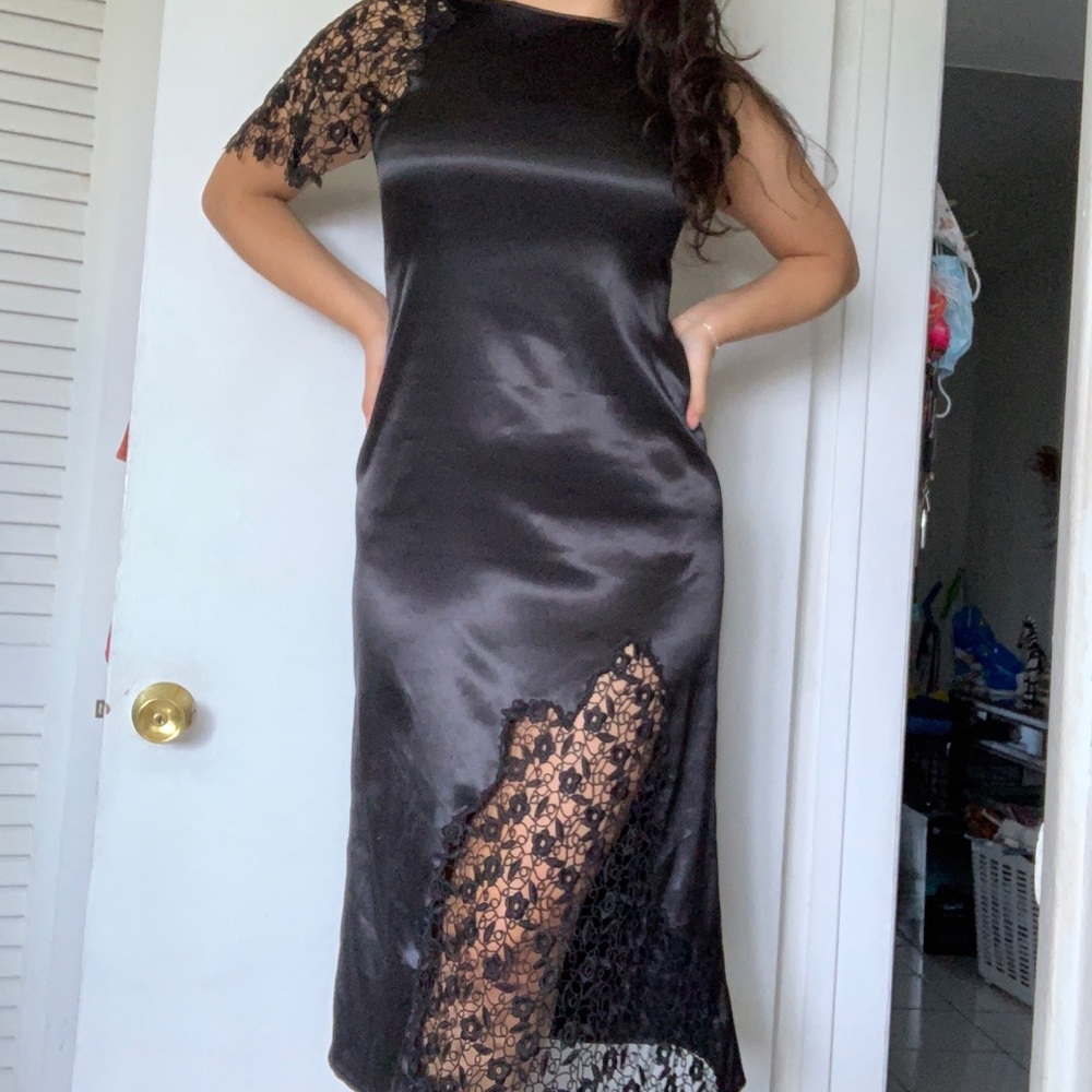 Black Floral Lace Dress